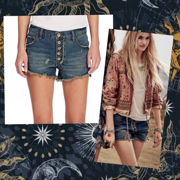 FP ✨NWOT Runaway Low-Rise Button-Fly Cutoff Shorts - Picture 8 of 13